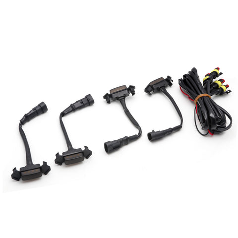 4pcs Smoked Lens White LED Front Grille Lighting Assemblies Kit Compatible with Toyota Tacoma w/TRD Pro Grill 2016-2021 RAV4 2019-2021