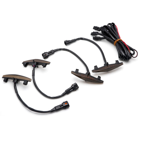 4pcs LED Amber Front Grille Lighting Assemblies Kit for 2014-2019 Toyota 4Runner TRD Pro Grille SR5 TRD off-road Limited TRO Pro - Smoked Lens