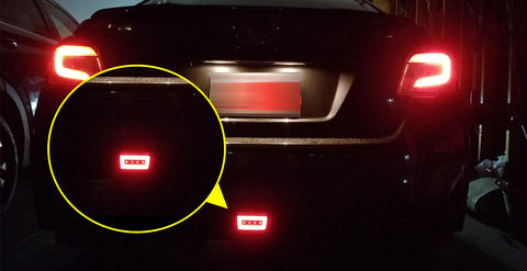 Xotic Tech Smoked Lens 3-in-1 Full LED Rear Fog Light Kit Compatible with Subaru Impreza WRX/STI or Crosstrek, Function as Tail/Brake Lamp, Backup Reverse Light (Includes Wire Harness & Mounting Bracket