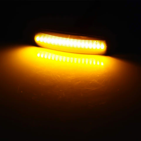 Smoked Dynamic LED Front Fender Side Marker Light Turn Signal Lamp Assembly Replacement For Range Rover Sport LR3 LR4 Discovery 3/Discovery 4 LR2 Freelander 2, Replace OEM Sidemarker Lamps