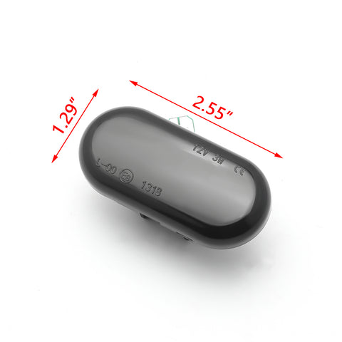 Smoked lens LED Sequential Side Marker Light Flowing Turn Signal Indicators Lamp Bulbs Compatible with Mercedes Benz Smart Fortwo W453 / C453 2014-2019