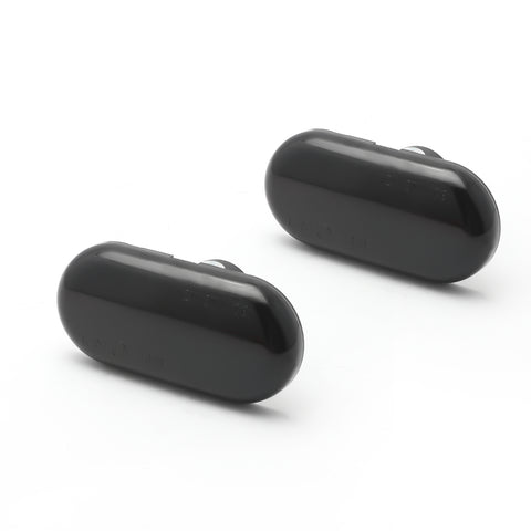 Smoked lens LED Sequential Side Marker Light Flowing Turn Signal Indicators Lamp Bulbs Compatible with Mercedes Benz Smart Fortwo W453 / C453 2014-2019