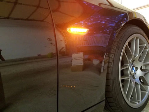 Smoke Lens Dynamic Amber LED Indicators Blinker Side Marker Turn Signal Light Running Sequential For BMW E90 E91 E92 E93 E60 E61 E46 E83 E81