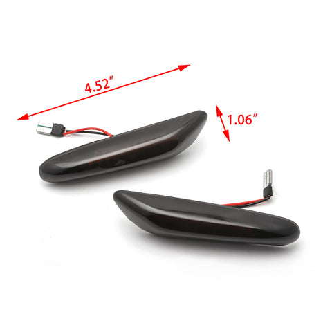 Smoke Lens Dynamic Amber LED Indicators Blinker Side Marker Turn Signal Light Running Sequential For BMW E90 E91 E92 E93 E60 E61 E46 E83 E81