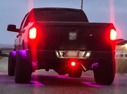 Trailer Hitch LED Brake Tail Lights 15 LEDs Red Smoked Lens Cover Light Fit 2" Receiver Truck SUV
