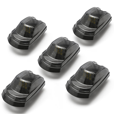 Smoked Lens White LED Cab Roof Clearance Running Light Lamp For Ford Super Duty F-250 F-350 F-450 F-550 2017 2018 2019