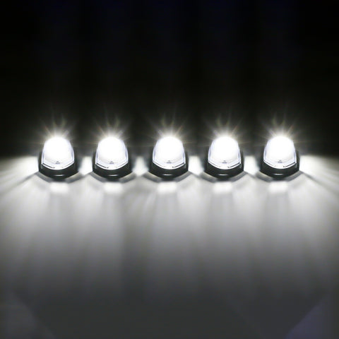 Smoked Lens White LED Cab Roof Clearance Running Light Lamp For Ford Super Duty F-250 F-350 F-450 F-550 2017 2018 2019