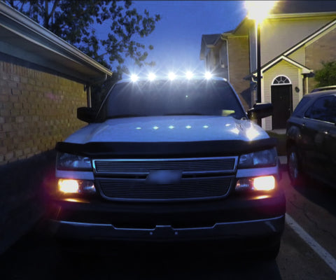 Smoked Lens White LED Cab Roof Clearance Running Light Lamp For Ford Super Duty F-250 F-350 F-450 F-550 2017 2018 2019