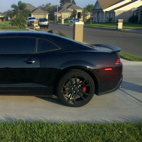 For Chevy Camaro 2010-15 LED Rear Bumper Side Marker Light Lamp Smoked Lens Red