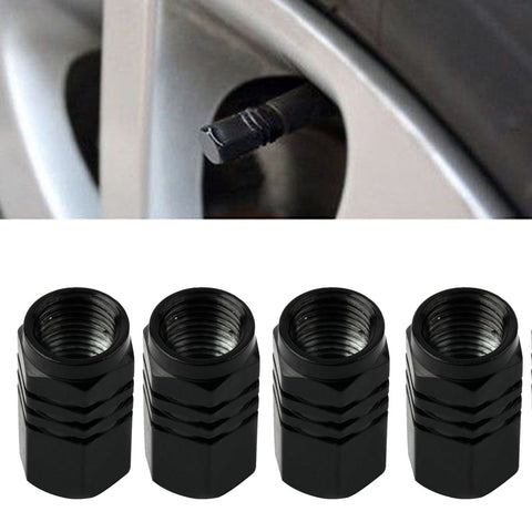 4pc Gun Metal / Chrome Silver / Black / Gold / Purple / Blue / Red Car Bike Wheel Tire Valve Stem Caps Dust Cover Alloy Universal Fit