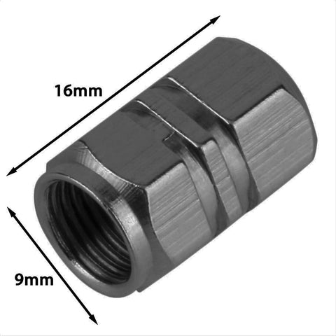 4pc Gun Metal / Chrome Silver / Black / Gold / Purple / Blue / Red Car Bike Wheel Tire Valve Stem Caps Dust Cover Alloy Universal Fit