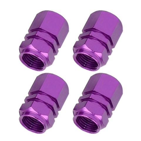 4pc Gun Metal / Chrome Silver / Black / Gold / Purple / Blue / Red Car Bike Wheel Tire Valve Stem Caps Dust Cover Alloy Universal Fit
