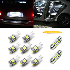 10pcs 6000K White LED Interior Dome Map Courtesy Vanity Mirror Light License Plate Light Bulbs Package Kit Compatible with Toyota Prius 2010 - 2018, Camry 2007-2014