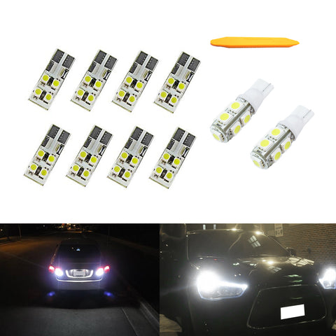 2008 - 2013 Audi B8 model A4 S4 10x-Light LED SMD Full Interior Lights Package Kit White \ Blue