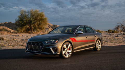 Side Door Skirt Vinyl Stripe Decal Sticker, Glossy Red Hockey Sporty Graphic Style (Length 67")