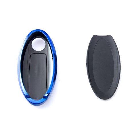 Blue/ Red/ Silver TPU Remote Key Fob Cover Case Protection for Nissan 4-Button Smart Key