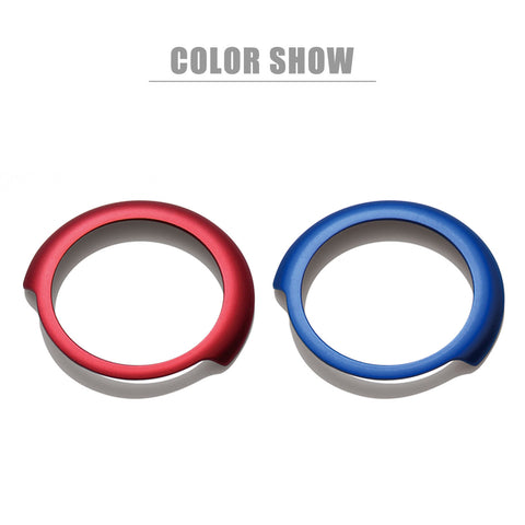 Engine Start Stop Button Cover Key Switch Aluminum Decor Ring Sticker for BMW 5 Series G30 2017-up Red/ Blue