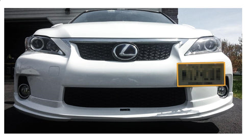 Black/ Gold/ Red Aluminum Bumper Tow License Plate Mount Bracket Direct Fit for Lexus IS 2006-2018, Lexus CT 2011-2017