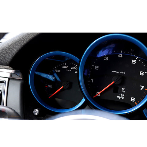 Dashboard Instrument Console Display Decor Ring for Porsche Macan 2014-2017 Red/ Blue/ Silver