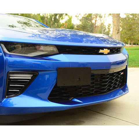 Front Bumper License Plate Tow Hook Bracket Kit for Chevy Camaro 2016-up Black/ Gold/ Red