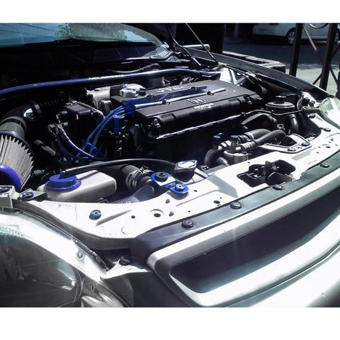 10 x JDM Black/ Red/ Blue Billet Aluminum Engine Bay Dress Up Kit M6 License Plate Frame Bumper Fender