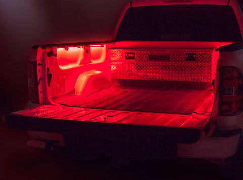 2pcs RGB Multi Color Truck Cargo Bed Running Board Step LED Strip Light Kit w/RF remote control Universal Fit Truck Pickup, ( Length 60'')