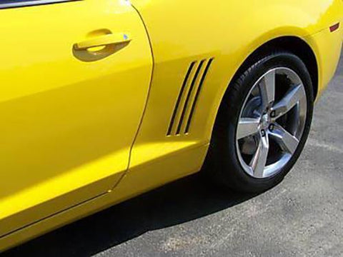 For Chevy Camaro L&R Side Vent Insert Black/ Brushed Silver/ Red/ White/ Matte Black Stripe Decal Inlay Sticker 2010 - 2015