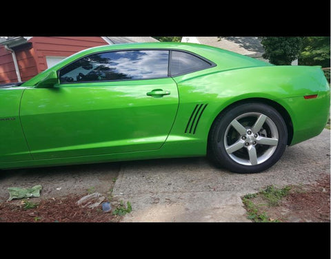 For Chevy Camaro L&R Side Vent Insert Black/ Brushed Silver/ Red/ White/ Matte Black Stripe Decal Inlay Sticker 2010 - 2015