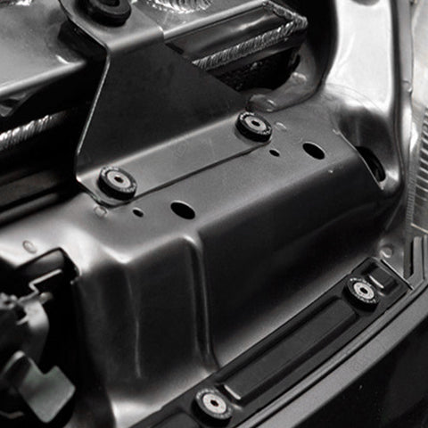 10 x JDM Black/ Red/ Blue Billet Aluminum Engine Bay Dress Up Kit M6 License Plate Frame Bumper Fender