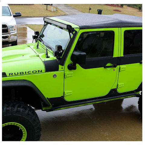 2 x Vinyl Black/ Brush Silver/ Red/ White RUBICON Letter Decal Hood Fender Sticker for Jeep Rubicon Wrangler JK YJ