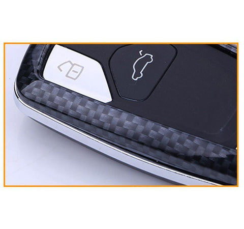 Carbon Fiber Pattern/ Glossy Black/ Glossy Red/ Glossy White Key FOB Cover Shell Case for 2017+ Audi Keyless Remote