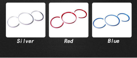 Dashboard Instrument Console Display Decor Ring for Porsche Macan 2014-2017 Red/ Blue/ Silver