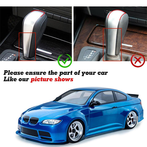Carbon Fiber Pattern Gear Shift Knob Shell Cover Trim For BMW 1 3 Series E87 E90