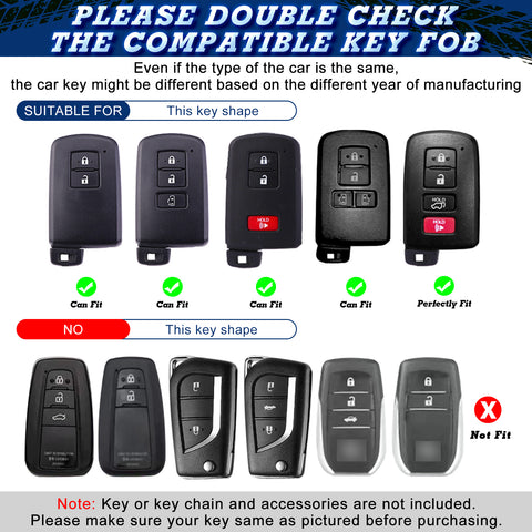 Silver TPU Remote Smart Key Fob Cover Protector For Toyota 4Runner Tacoma Camry