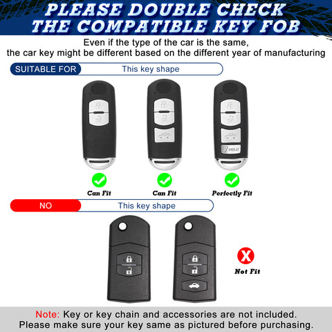 Red Soft TPU Full Seal Smart Key Fob Cover Holder For Mazda 2 3 5 6 CX-3 5 6 7 9