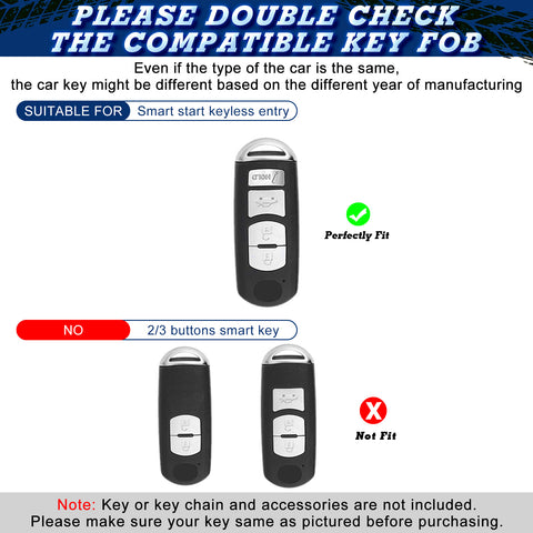 Brown Soft TPU Leather Full Protect Remote Key Fob Cover For 2009-2023 MAZDA 3 6