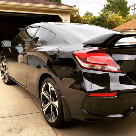 Front Rear Mud Flaps Splash Fender Guard Mudguard 4pcs with Hardware Compatible With Honda Civic 2012-2015