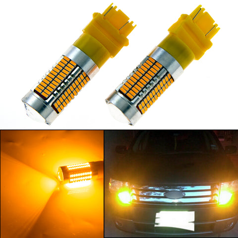 3157 White/Amber/Red Projector Lens 106-SMD LED Bulbs for Turn Signal Parking Corner Lights
