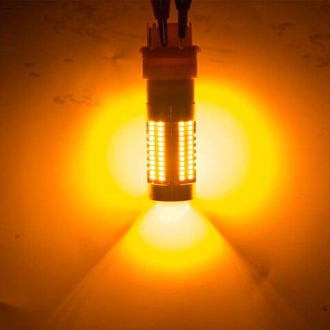 3157 White/Amber/Red Projector Lens 106-SMD LED Bulbs for Turn Signal Parking Corner Lights