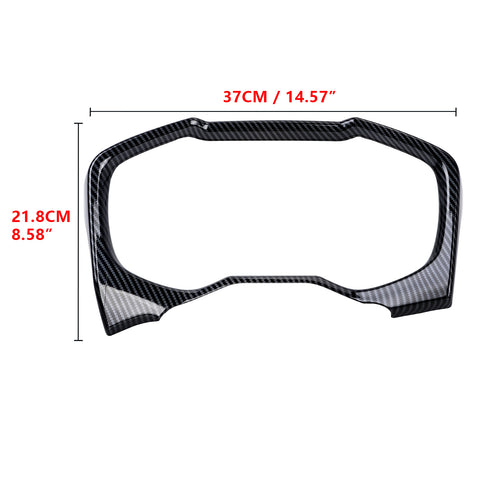 Auto Center Dashboard Instrument Frame Cover Trim For Toyota RAV4 2019-2024 , Carbon Fiber Pattern