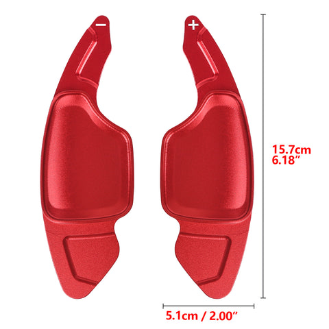 Red Alloy Steering Wheel Paddle Shifter Extension For Cadillac CT4 CT5 XT4 XT6