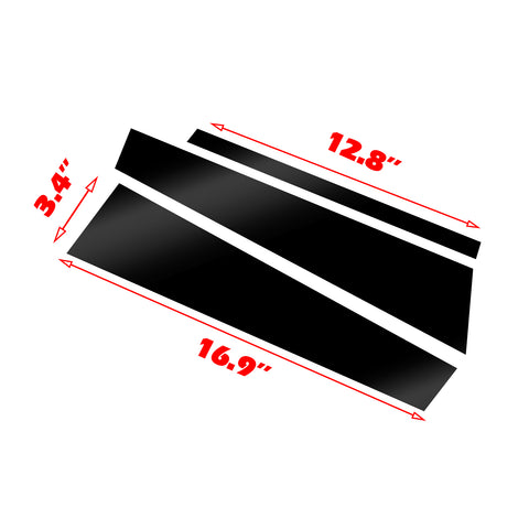 Door Window Pillar Post Genuine KK Vinyl Decal, Overlay Pre-Cut Cover Sticker, Compatible with BMW 3-Series F30 2012-2018 (Glossy Black)