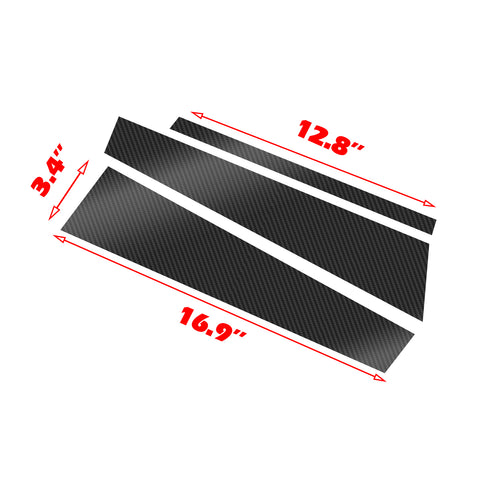 Door Window Pillar Post Genuine KK Vinyl Decal, Overlay Pre-Cut Cover Sticker, Compatible with BMW 3-Series F30 2012-2018 (Carbon Fiber Pattern)
