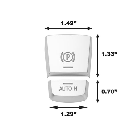 Chrome Electronic Hand Brake P Button Cover Trim, Compatible with BMW F10 F07 F01 X3 F25 X4 F26 F11 F06 X5 F15 X6 F16