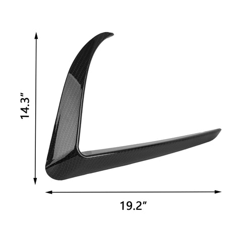 Front Fog Light Lamp Eyebrow Cover Trim Compatible With Tesla Model 3 2017-2023, 2pcs (Carbon Fiber Pattern)