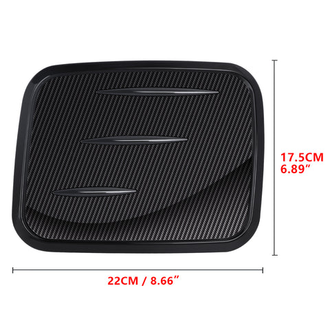 Fuel Tank Gas Box Cap Compatible with Toyota RAV4 2019-2021, Carbon Fiber Black