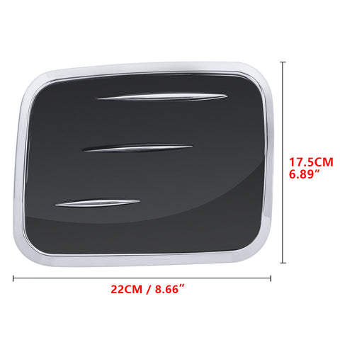 Auto Rear Stainless Steel Fuel Filler Gas Tank Cap Cover Trim For Toyota RAV4 2019-2024, Black & Chrome