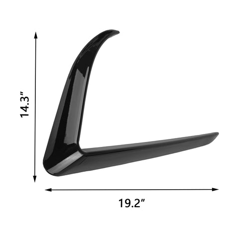 Front Fog Light Lamp Eyebrow Cover Trim Compatible With Tesla Model 3 2017-20232pcs (Glossy Black)