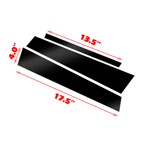 Door Window Pillar Post Genuine KK Vinyl Decal, Overlay Pre-Cut Cover Sticker, Compatible with BMW 5-Series F10 2010-2017 (4 Doors Only) -Glossy Black