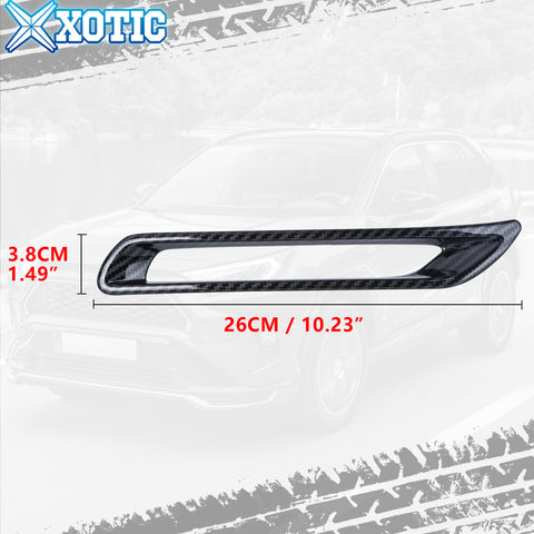Rear Reflector Fog Light Cover Trim Compatible with Toyota RAV4 2019-2024, Carbon Fiber Pattern (2pcs)